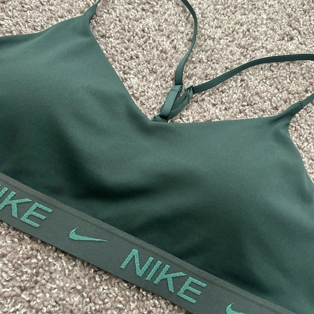 Nike Dark Green Strappy Sports Bra - Picture 2 of 4